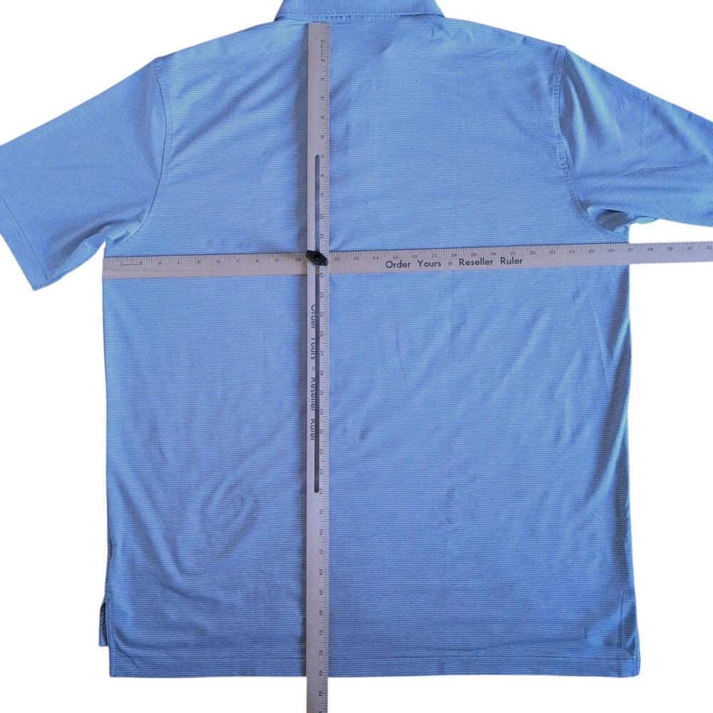 Peter Millar Polo Shirt Mens 2XL Blue Summer Comfort Golf 2021 Invitational - Picture 4 of 8